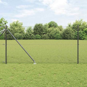 vidaXL gelast draadhek met grondpennen 10 x 1,4 m, Verzenden, Nieuw, IJzer