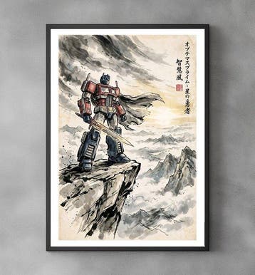 Sato Hageshi - Sumi-e Mecha Legend - Transformers - Signed