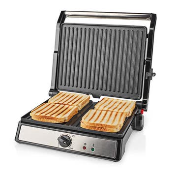 Nedis Contact Grill - 2000 W - 29 x 23 cm - Regelbare temper, Verzenden, Zo goed als nieuw