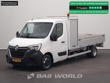 Renault Master 145PK Open Laadbak Dubbellucht Trekhaak LED A, Stof, Gebruikt, Euro 6, Renault