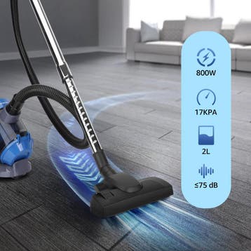Stofzuiger zonder zak - Vacuum Cleaner - 17KPa - 800W - Blau, Witgoed en Apparatuur, Stofzuigers, Verzenden, Zo goed als nieuw