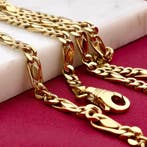8 Karaat Figaro schakelketting, Sieraden, Tassen en Uiterlijk, Kettingen, Ophalen of Verzenden, Gebruikt, Overige kleuren, Goud
