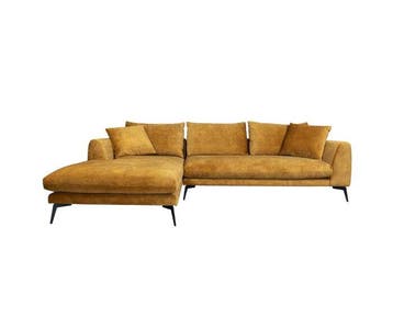 Tower Living Hoekbank Nottingham 2,5-zits velvet 288x170 cm, Ophalen of Verzenden, Nieuw