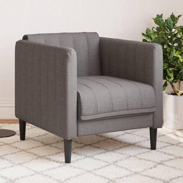 vidaXL Fauteuil stof taupe, Huis en Inrichting, Banken | Bankstellen, Verzenden, Nieuw, Eenpersoons, Stof