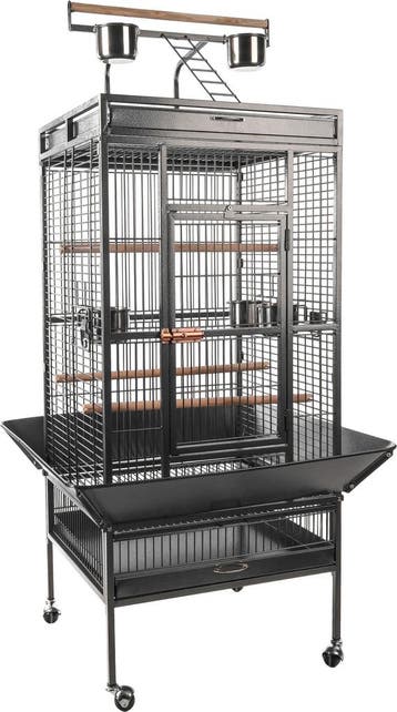 Papegaaienkooi Flamingo Paolo Antraciet – Ruime Metalen P., Verzenden, Nieuw, Metaal, Vogelkooi