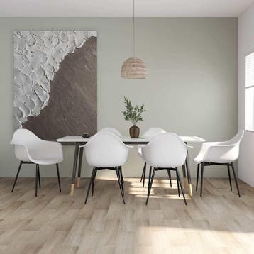 vidaXL Eetkamerstoelen 6 st PP wit, Verzenden, Nieuw, Wit