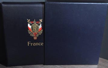 Accessoires Frankrijk - Een leeg luxe DAVO album met, Gestempeld