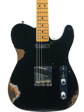 Fender Custom Shop Double Esquire Roasted Pine Relic Blac..., Ophalen of Verzenden, Zo goed als nieuw, Solid body, Fender