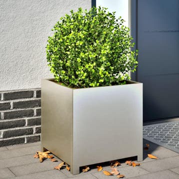 vidaXL Plantenbak 50x50x50 cm roestvrij staal, Verzenden, Nieuw, Metaal