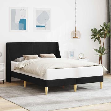 vidaXL Bedframe met hoofdeinde aansluitplaat, Verzenden, Nieuw, Stof
