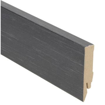 Rechte folieplint 70x14 trendy zwart (Folie plinten), Overige materialen, Verzenden, 50 tot 150 cm, Overige typen