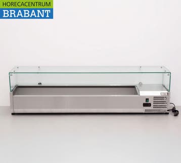 HCB RVS Opzetvitrine Opzet koelvitrine saladière 8 x 1/4 GN, Ophalen of Verzenden, Nieuw zonder verpakking