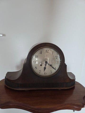Pendule - Hout - 1940-1950 - Grote Junghans pendule, Antiek en Kunst, Antiek | Klokken