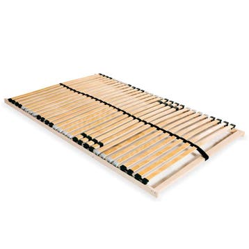 vidaXL Lattenbodem met 28 latten 7 zones 140x200 cm, Bruin, Verzenden, 140 cm, 200 cm