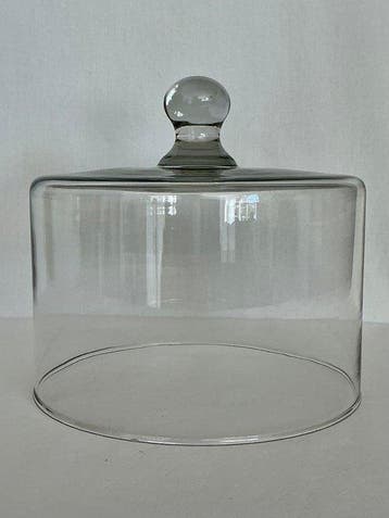 Stolp - Grote antieke artisanaal geblazen glazen Stolp voor