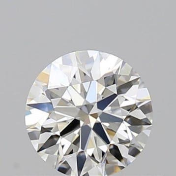 1 pcs Diamant (Natuurlijk) - 0.41 ct - Rond - H - IF -, Nieuw