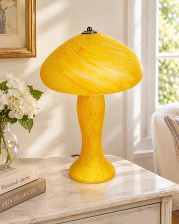 Lamp - Pâte de verre - Champignonlamp, Antiek en Kunst
