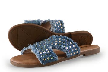 Ann Rocks Slippers in maat 39 Blauw, Slippers, Ann Rocks, Zo goed als nieuw, Verzenden