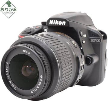 Nikon D3400 + AF-S NIKKOR 3.5-5.6/18-55mm G VR Digitale, Nieuw