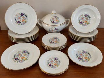 Michel de Sade - Tafelservies voor 6 (17) - Porselein, Goud