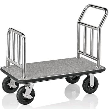 Bagage Platformwagen | RVS | Grijs | Wielen (Geremd) |, Verzenden, Nieuw in verpakking