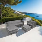 Wicker zitgroep Milaan - grijs, Verzenden, Nieuw