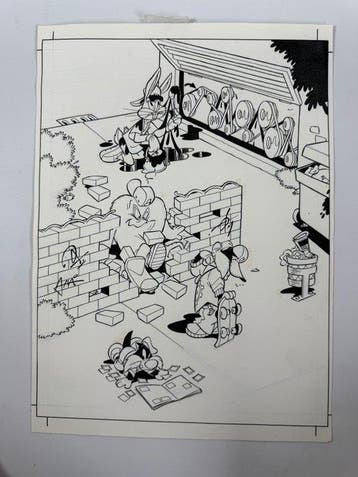 Warner Bros Original drawing - Looney Tunes - Dessin, Nieuw in verpakking