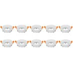 Spot Armatuur 10 Pack - GU10 - Inbouw Rond - Mat Wit - Ø85mm, Metaal of Aluminium, Nieuw, Ophalen of Verzenden, Led