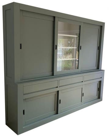 Buffetkast Engels groen Vaassen XL greeploos 260 x 220cm, Ophalen of Verzenden, Nieuw