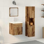 vidaXL Badkamermeubelset met plank 4 pcs Oudhout Bewerkt, Verzenden, Nieuw, Overige typen