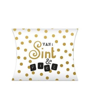 2x Gondeldoosje Sint & Piet met goudfolie Sinterklaas, Ophalen of Verzenden, Nieuw, Cadeauzakje