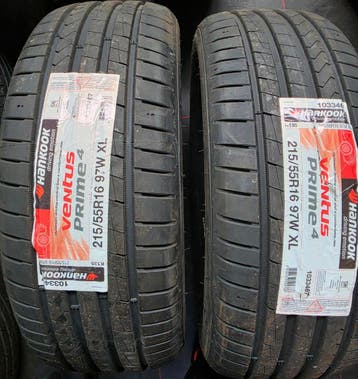 215/55r16 97W XL Hankook 4 Nieuwe Banden, Ophalen, 215 mm, 16 inch, Nieuw