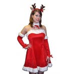 Kerstjurk Rudi met diadeem voor dames - Kerstjurkjes, Ophalen of Verzenden, Nieuw