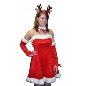 Kerstjurk Rudi met diadeem voor dames - Kerstjurkjes, Kleding | Dames, Ophalen of Verzenden, Nieuw