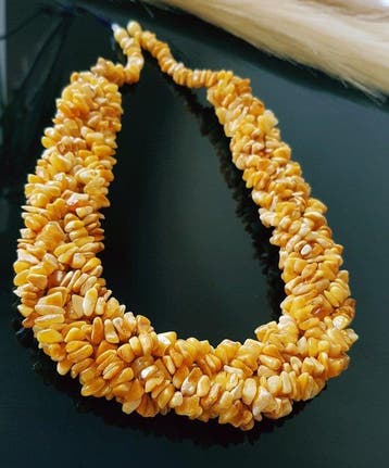 Amber Ketting - Zeldzaam, uniek, echt butterscotch Baltisch