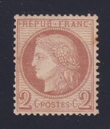 Frankrijk 1872 - Cérès 3e République, Nr. 51, nieuw met een, Gestempeld