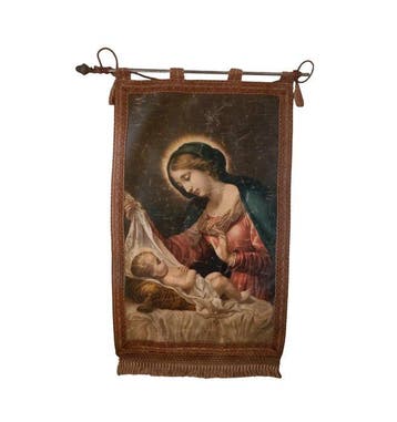 After Carlo Dolci (1616-1686) stof - Wandtapijt - 88 cm - 50