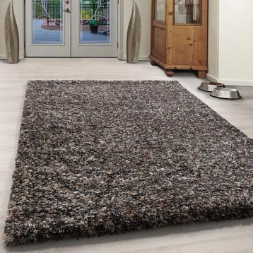Hoogpolig Vloerkleed | Shaggy | Enjoy | Taupe | 280x370 cm, Huis en Inrichting, Stoffering | Tapijten en Kleden, Verzenden, Nieuw