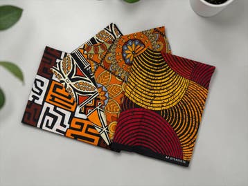 4 Fat quarters - Geel mix Quiltstoffen / Patchwork stoffen -, Hobby en Vrije tijd, Stoffen en Lappen, Ophalen of Verzenden, Nieuw