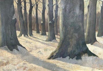 Paul van der Ven (1892-1972) - Winter Bosgezicht, Antiek en Kunst