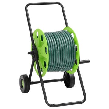 vidaXL Slanghaspelkar met 30 m slang PVC groen, Tuin en Terras, Tuinslangen, Verzenden, Nieuw