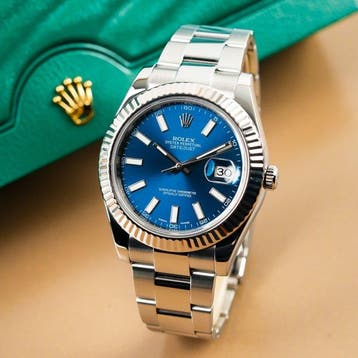 Rolex - Datejust II Blue Dial Fluted Bezel - Zonder, Nieuw