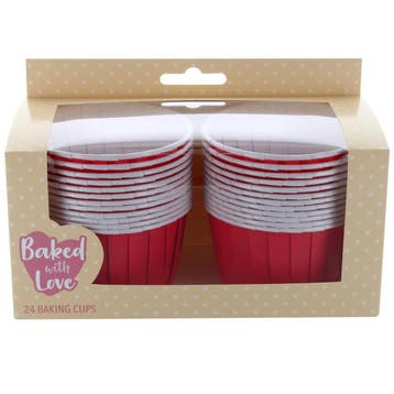Culpitt Cupcake Vormpjes Rood 60mm 24st., Verzenden, Nieuw