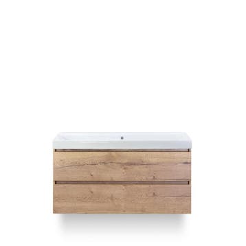 Maxx XL Badmeubelset 120 cm - Natuur Eiken - Wastafel Just, Ophalen of Verzenden, Nieuw