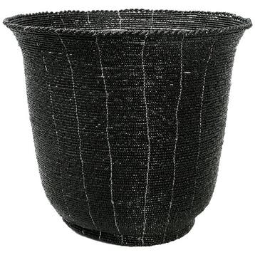 Bazar Bizar Kom Beaded Hoog - Zwart - L - Koppen & Mokken -, Ophalen of Verzenden, Nieuw, Overige materialen, Kop(pen) en/of Schotel(s)