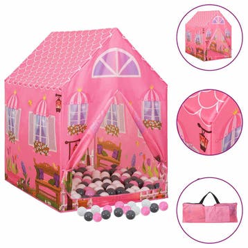 vidaXL Kinderspeeltent met 250 ballen 69x94x104 cm roze, Kinderen en Baby's, Verzenden, Nieuw