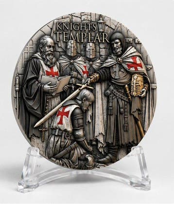 Niue. 5 Dollars 2026 – The Knights Templar – 2 oz Silver –