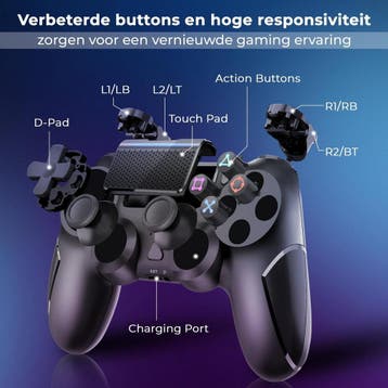 Smartify Controller V2 Geschikt voor PS4 - Draadloos - Zwart, Ophalen of Verzenden, Zo goed als nieuw