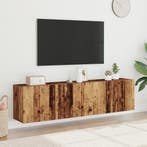 vidaXL Tv-meubels 2 st wandgemonteerd 80x30x41 cm oud, Minder dan 50 cm, Verzenden, 75 cm of meer, Nieuw