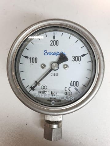 Swagelok Swagelok PGI Industrial Pressure Gauge 0-400 bar..., Doe-het-zelf en Verbouw, Verzenden, Nieuw